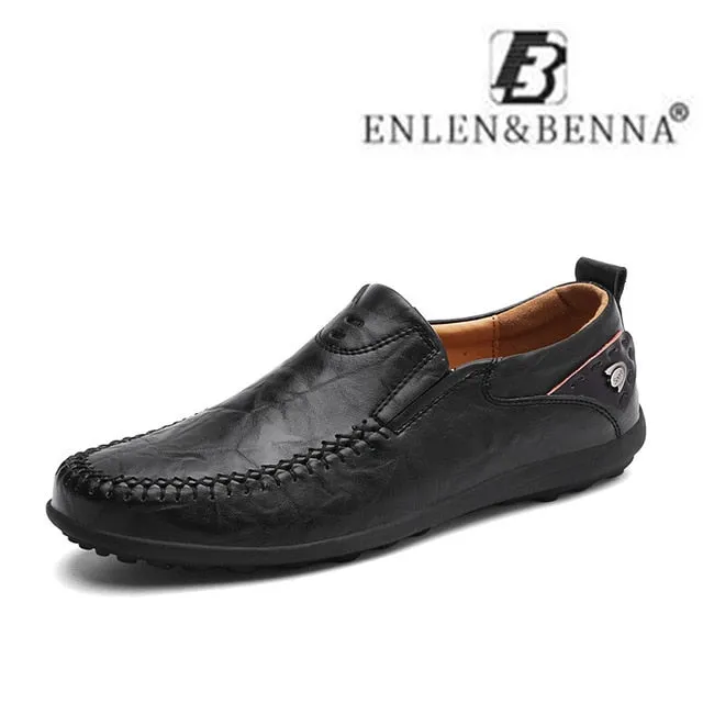 Wholesale Price-busting Casual 38-47 Leather Sneakers Male Big Footwear Men Loafers Sizes Men on Shoes Slip High Adult Moccasins New Breathable Quality
