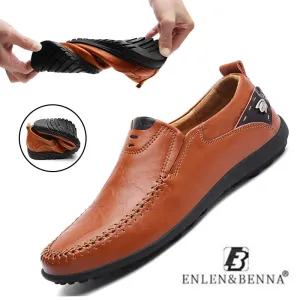 Wholesale Price-busting Casual 38-47 Leather Sneakers Male Big Footwear Men Loafers Sizes Men on Shoes Slip High Adult Moccasins New Breathable Quality