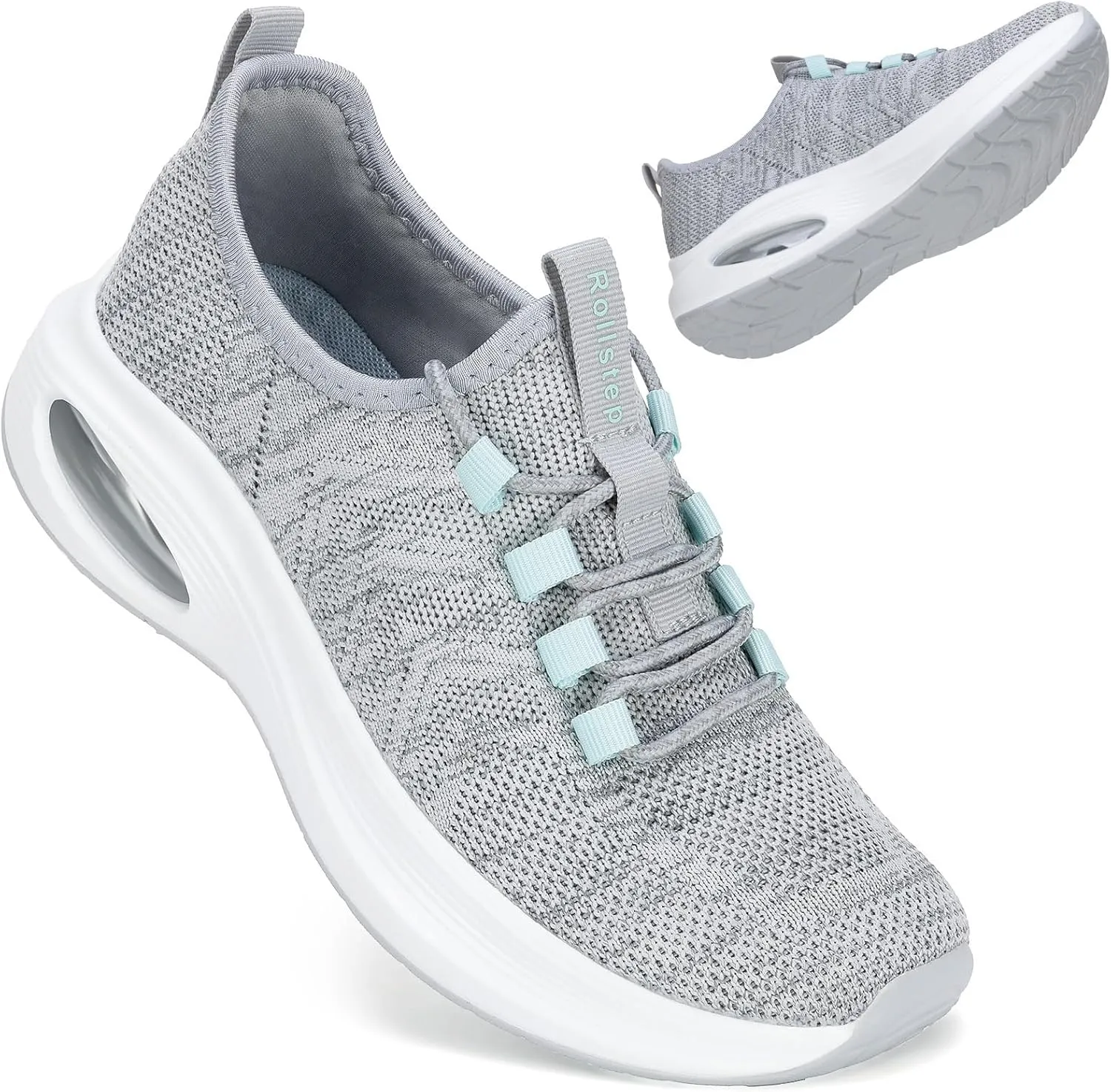 Wide Toe Box Shoes Women Extra Wide Width Sneakers Air Cushion Road Running Shoes Ultra Light Tennis Gym Workout Training Shoes Breathable Walking Shoes with Arch Support