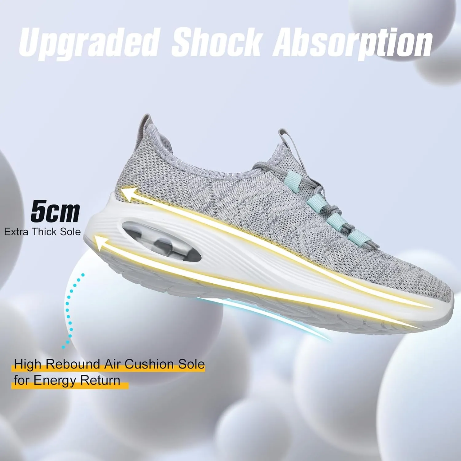 Wide Toe Box Shoes Women Extra Wide Width Sneakers Air Cushion Road Running Shoes Ultra Light Tennis Gym Workout Training Shoes Breathable Walking Shoes with Arch Support