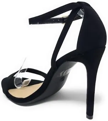 Wild Diva Women's Tampa-07 Round Toe Ankle Strap Stiletto High Heel Sandals