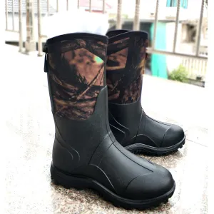 Wildking Men's Cowboy Mid-Calf Rain Boots
