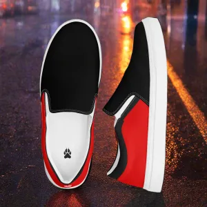 WildSage Market Red Black Toe Slip-On Two Tone Shoes