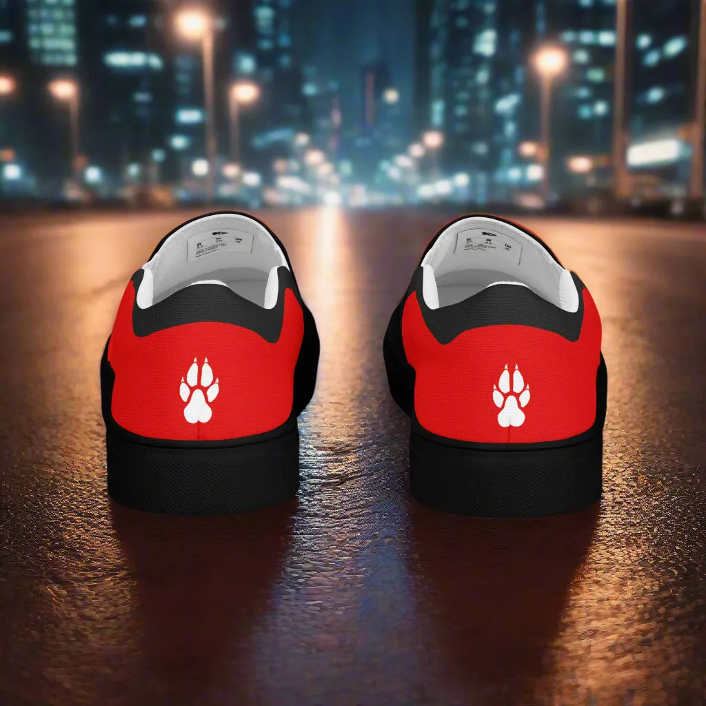 WildSage Market Red Black Toe Slip-On Two Tone Shoes