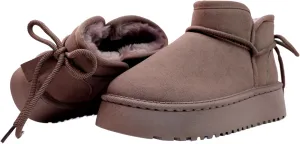 Winter Ankle Boots for Women - Water Resistant Leather Booties Non-Slip Platform Suede Mini Women's Boots - Perfect for Christmas Gifts