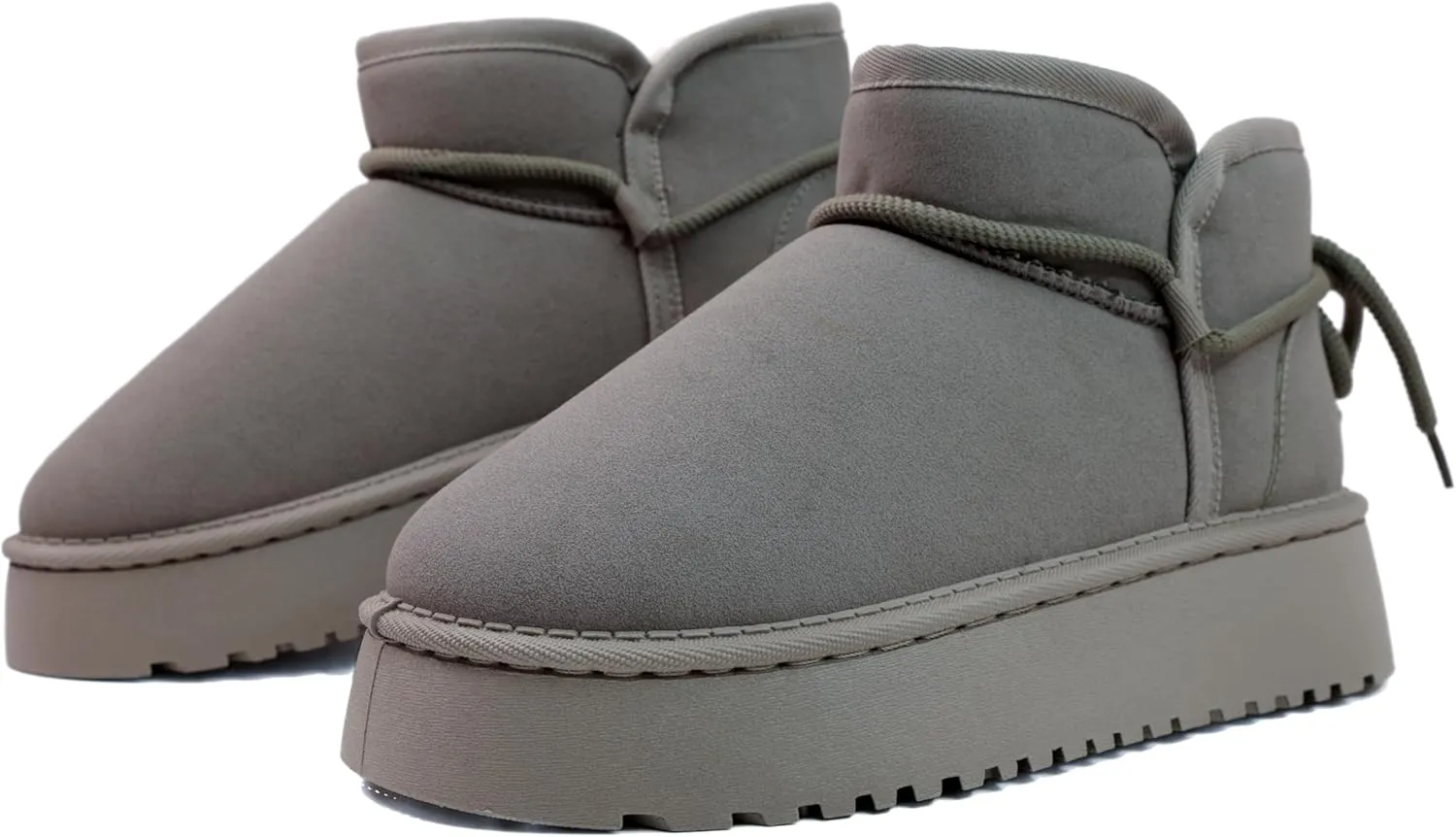 Winter Ankle Boots for Women - Water Resistant Leather Booties Non-Slip Platform Suede Mini Women's Boots - Perfect for Christmas Gifts