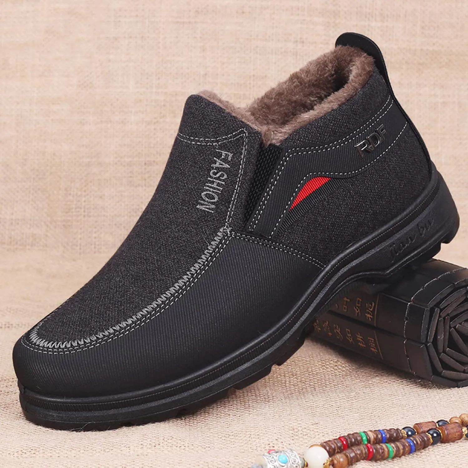 Winter Boots for Men Snow Boots Faux Fur Lining Ankle Booties Ladies Comfortable Work Short Boots Outdoor