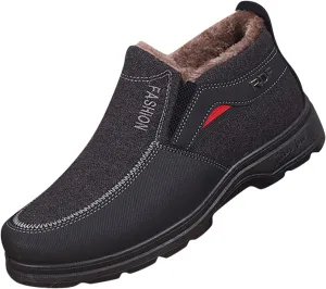 Winter Boots for Men Snow Boots Faux Fur Lining Ankle Booties Ladies Comfortable Work Short Boots Outdoor
