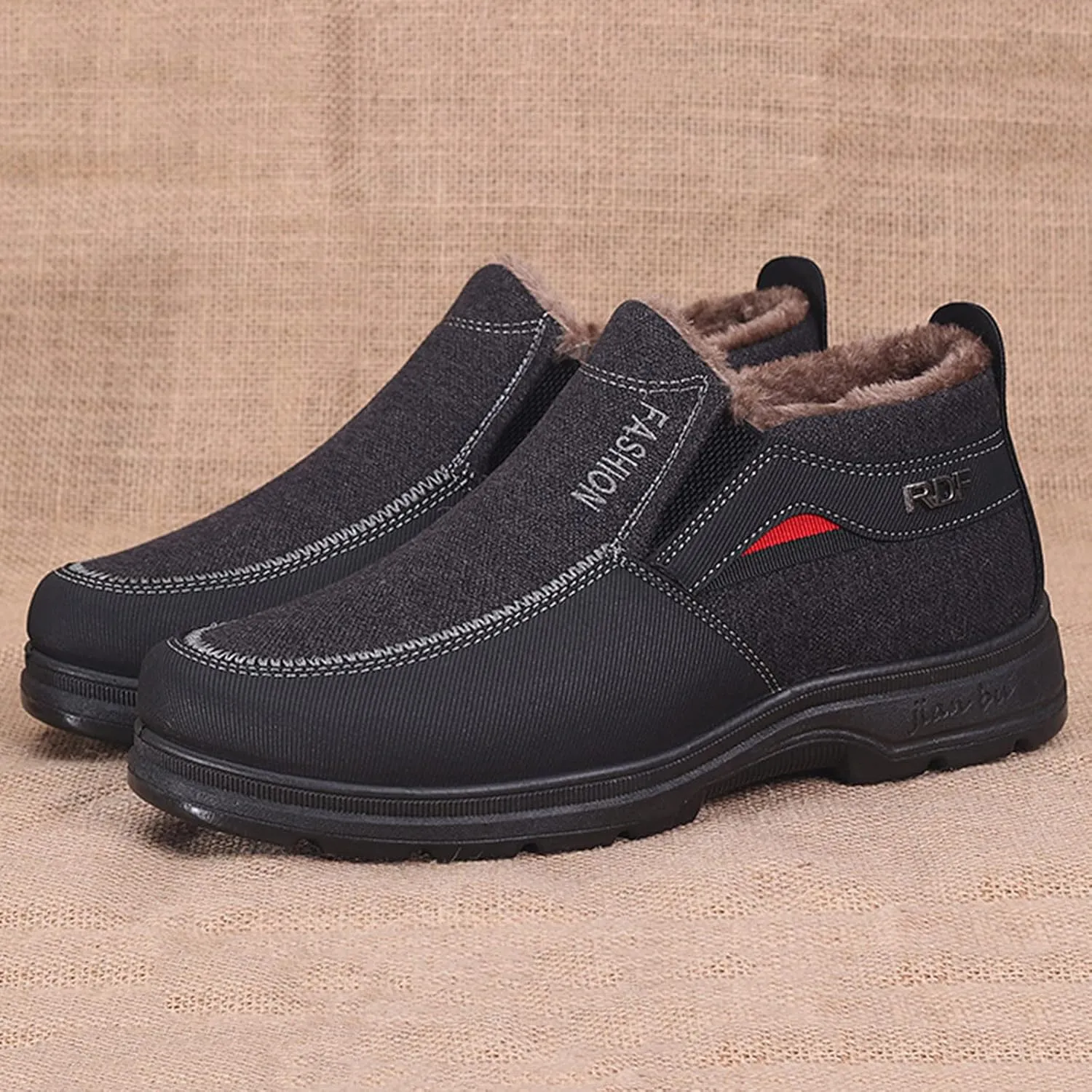 Winter Boots for Men Snow Boots Faux Fur Lining Ankle Booties Ladies Comfortable Work Short Boots Outdoor