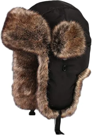 Winter Hats, Hat Unisex Winter Trapper Hat with Ear Flaps Pilot Aviator Cap for Oudoor Ski
