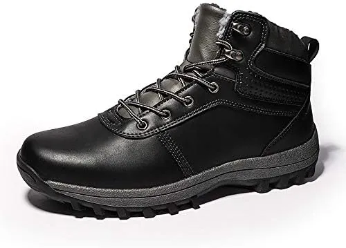 Winter Outdoor Light Warm Hiking Shoes, Plus Velvet and Thickened Men's high top Snow Boots