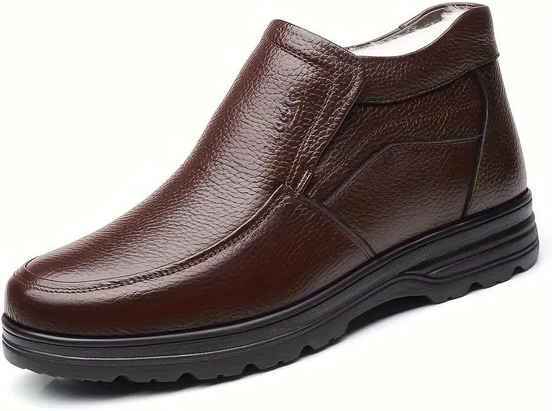 Winter Outdoor Light Warm Hiking Shoes, Plus Velvet and Thickened Men's high top Snow Boots