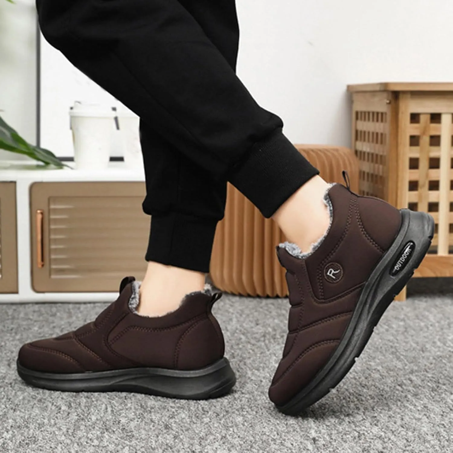 Winter Thermal Boots for Women Arch Support Women's Warm Snow Winter Warm Hiking Work Comfy Boots Sneakers Slip on Walking Shoes Insulated Comfortable Ankle Booties