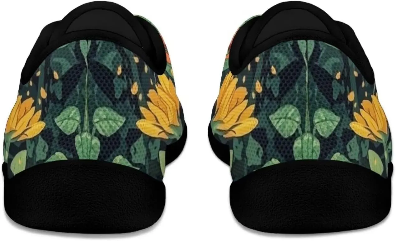 Women Comfortable Lace-Up Barefoot Shoes Lightweight Non Slip Sneakers Wide Toe Slip On Skate Shoe US Size 6-13.5 Black Sole