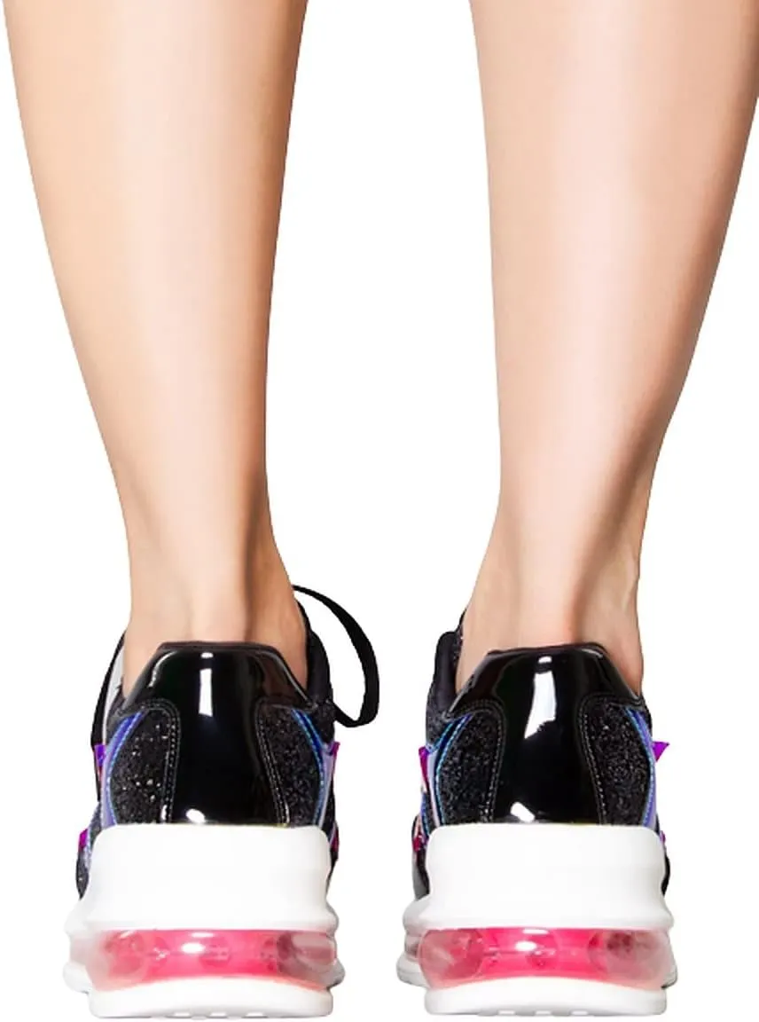 Women Fashion Light Chaser Holographic Sneakers