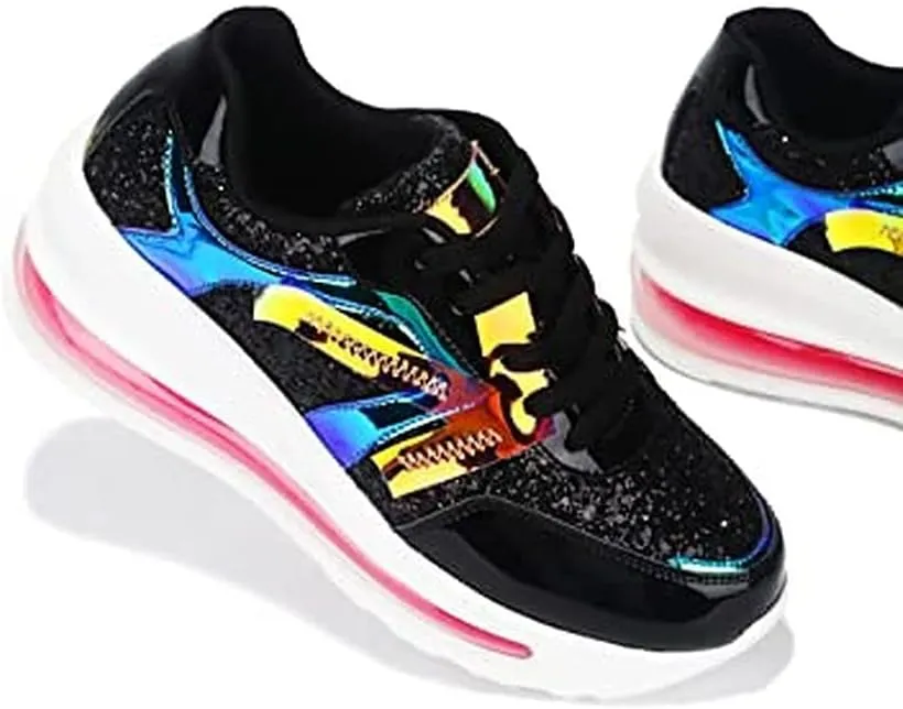 Women Fashion Light Chaser Holographic Sneakers