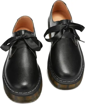 Women Lace-up Platform Chunky Loafers Classic Lug Sole Oxford Shoes Business Work Office Dress Shoes