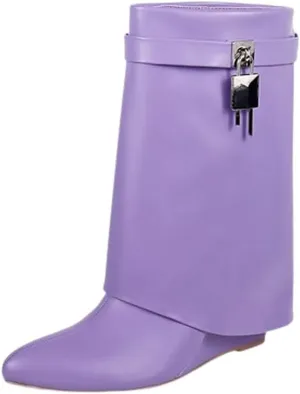 Women Mid-Calf Wedge Boot