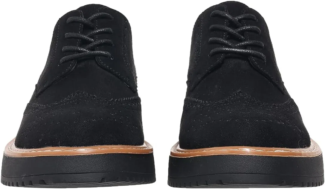 Women Oxfords Platform Lace-up Oxford Shoes Girls Ladies Women Casual Wingtips Brogue Oxfords