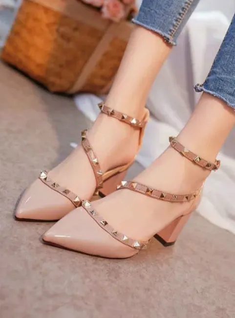 Women Sandals Comfortable Square Heels Quality High Heels