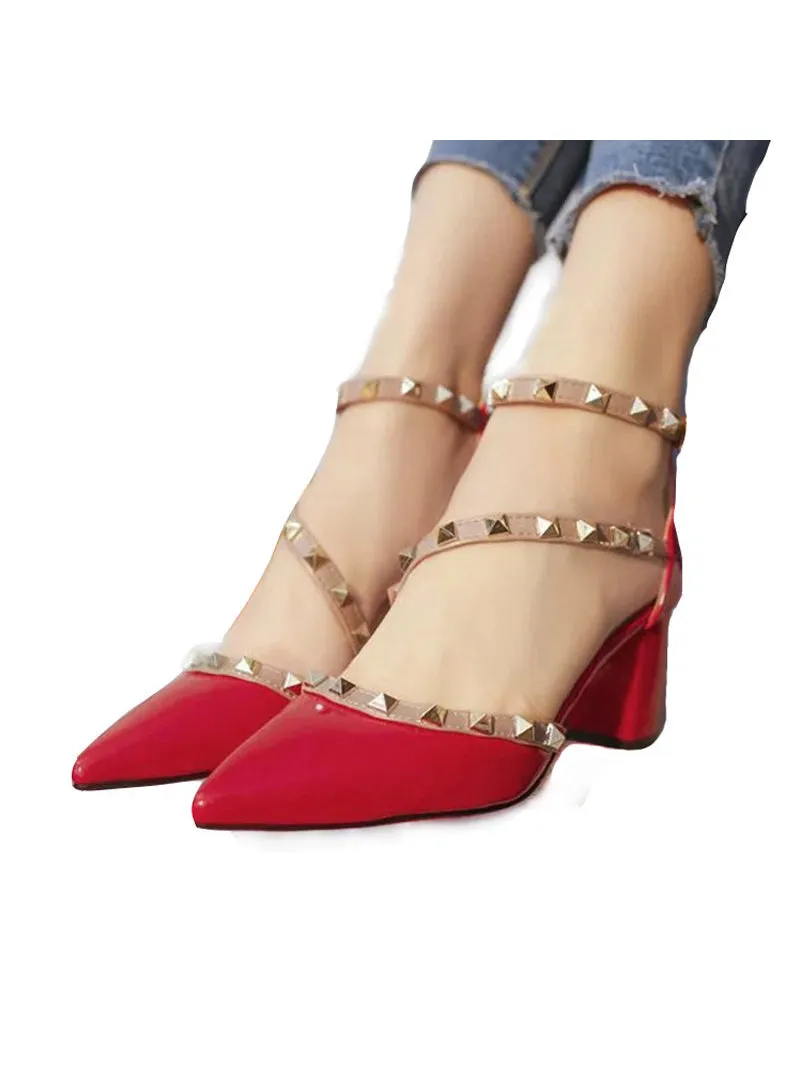 Women Sandals Comfortable Square Heels Quality High Heels