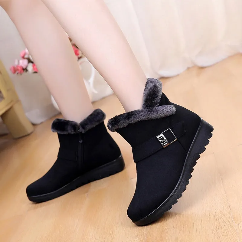 Women Snow Boots Warm Short Fur