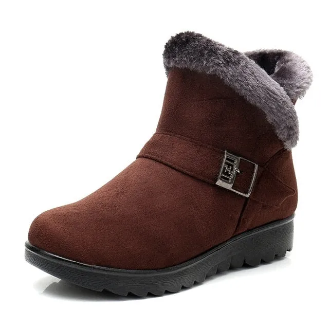 Women Snow Boots Warm Short Fur