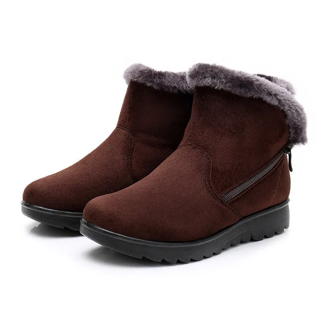Women Snow Boots Warm Short Fur