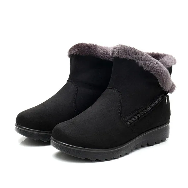 Women Snow Boots Warm Short Fur