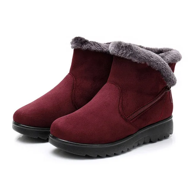 Women Snow Boots Warm Short Fur