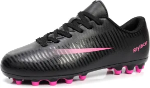 Women Soccer Cleats Lace-Up Turf Football Shoes Indoor Outdoor Low-Top Fustal Soccer Training