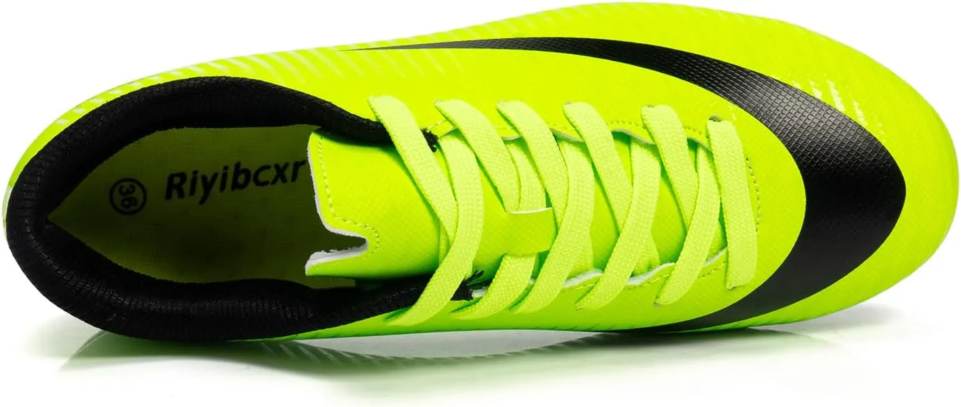 Women Soccer Cleats Lace-Up Turf Football Shoes Indoor Outdoor Low-Top Fustal Soccer Training