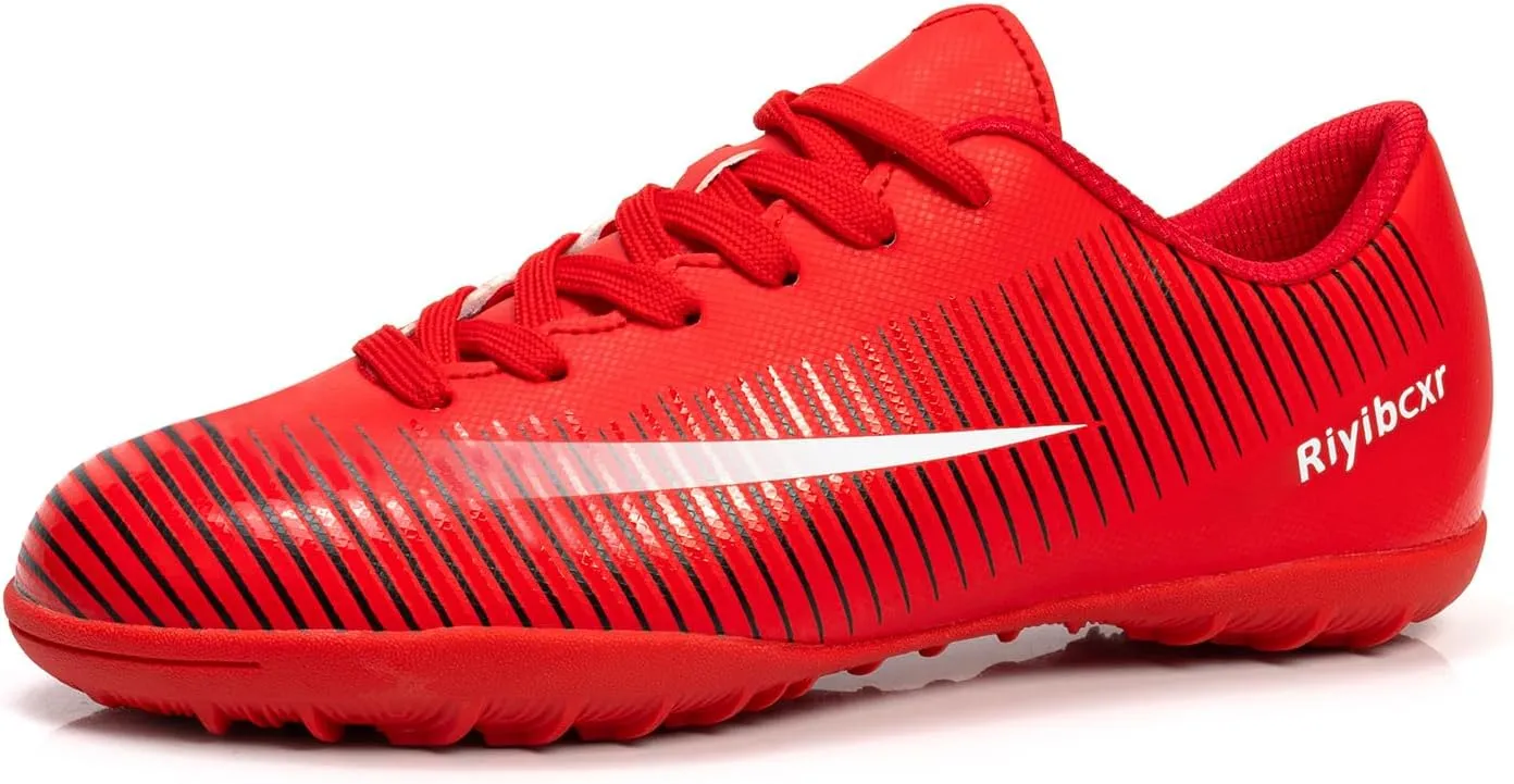 Women Soccer Cleats Lace-Up Turf Football Shoes Indoor Outdoor Low-Top Fustal Soccer Training