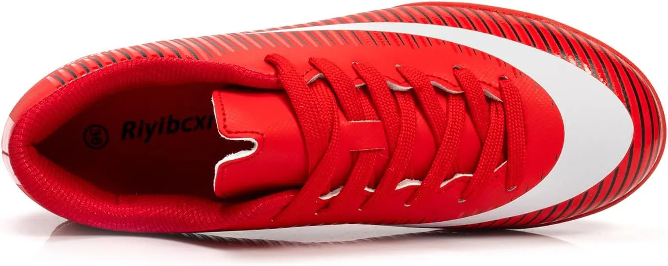 Women Soccer Cleats Lace-Up Turf Football Shoes Indoor Outdoor Low-Top Fustal Soccer Training