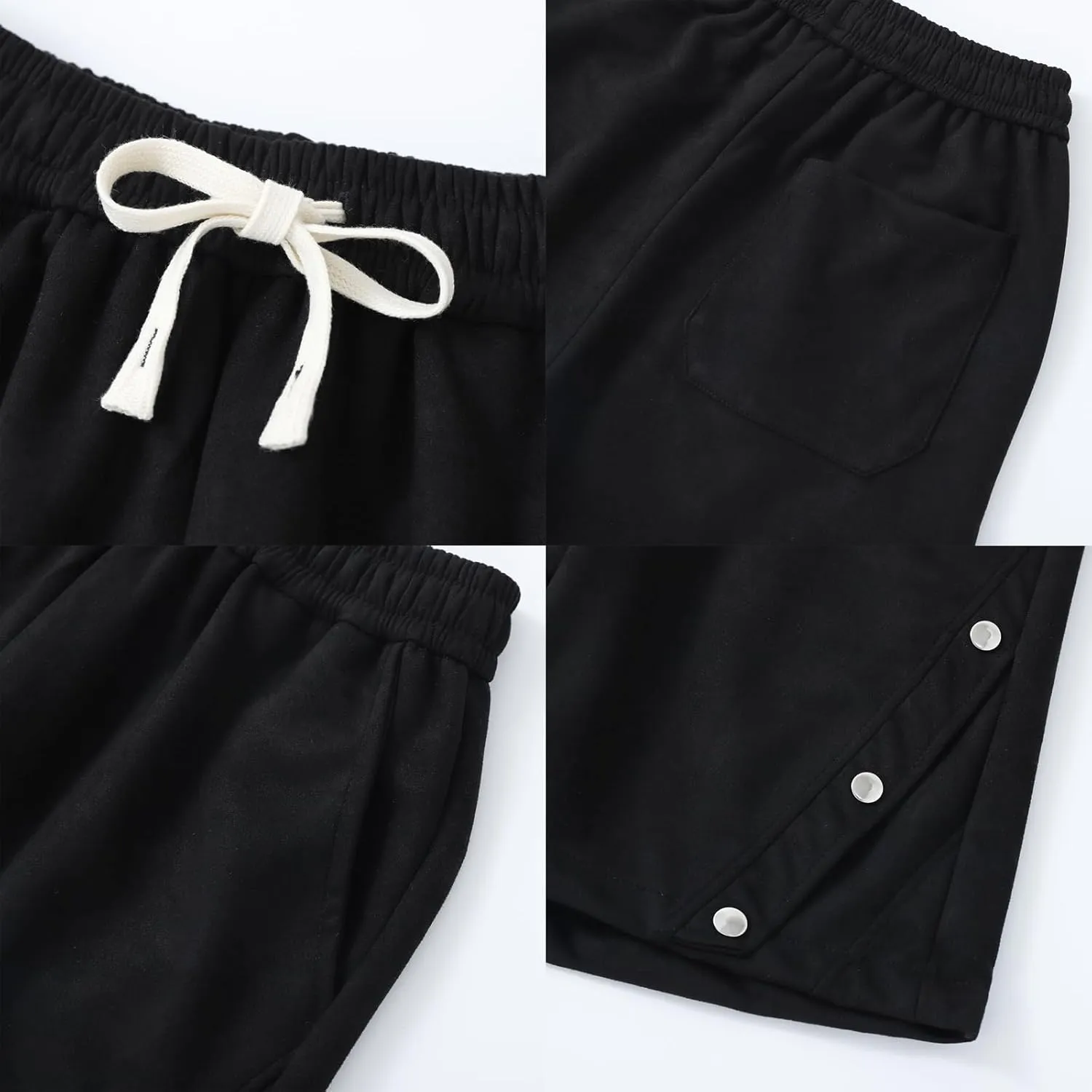 Women Summer Casual Shorts Faux Suede Short Pants Elastic Waist Drawstring Hiking Bermuda Cargo Shorts