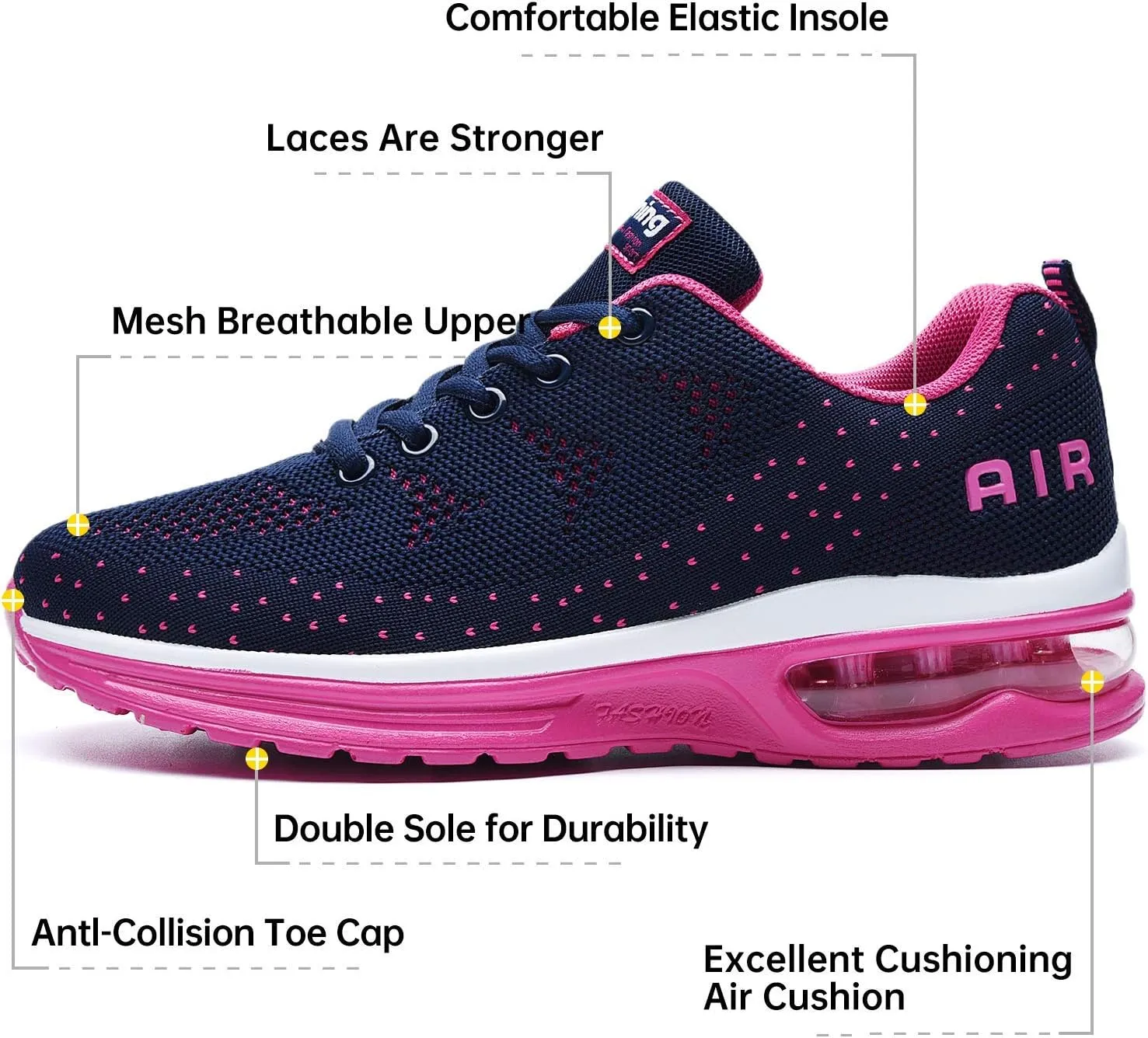 Women's Air Athletic Tennis Running Sneakers Lightweight Sport Gym Jogging Breathable Fashion Walking Shoes(US 5.5-10)