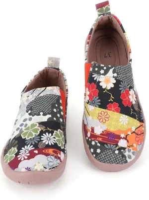 Women's Art Painted Casual Loafers Lightweight Slip On Canvas Walking Shoes Casual Flat Shoes Comfortable Boat Shoes Ladies Travel Shoes
