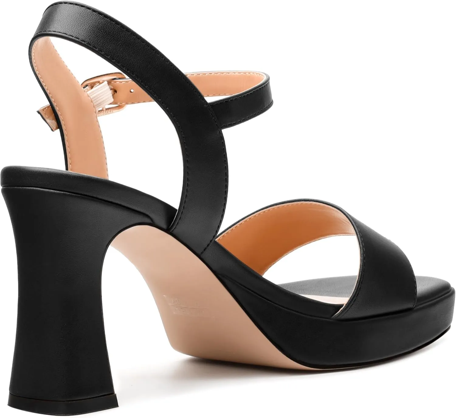 Womens Block High Heel Platform Sandals, Open Toe Ankle Strap Comfort Sandals, Womens Dressy Sandals