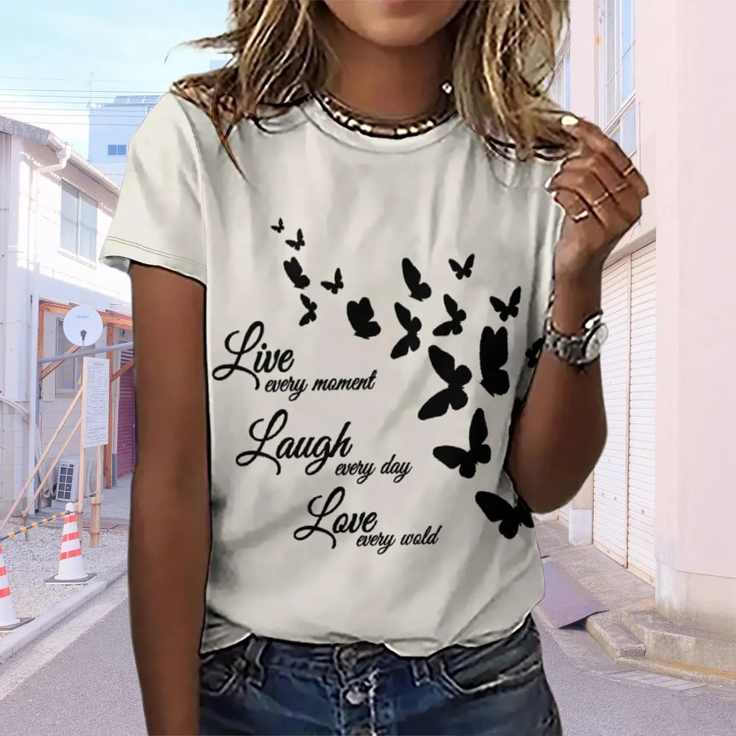 Women's Boho Floral Print Ladies Short Sleeve Tops Summer T-Shirts Dressy Casual Cute Graphic Crew Neck Tops