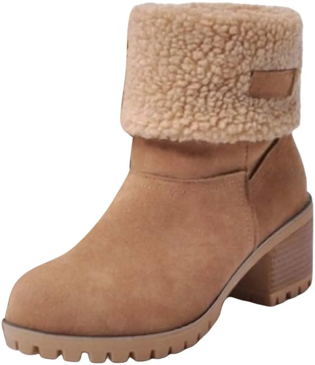 Womens Boots 2024 Winter Warm Snow Boots Ladies Casual Fashion Booties Ankle Boots Womens Mid Calf Boots
