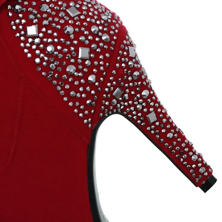 Women's Boots short with high heels elegant warm and sexy