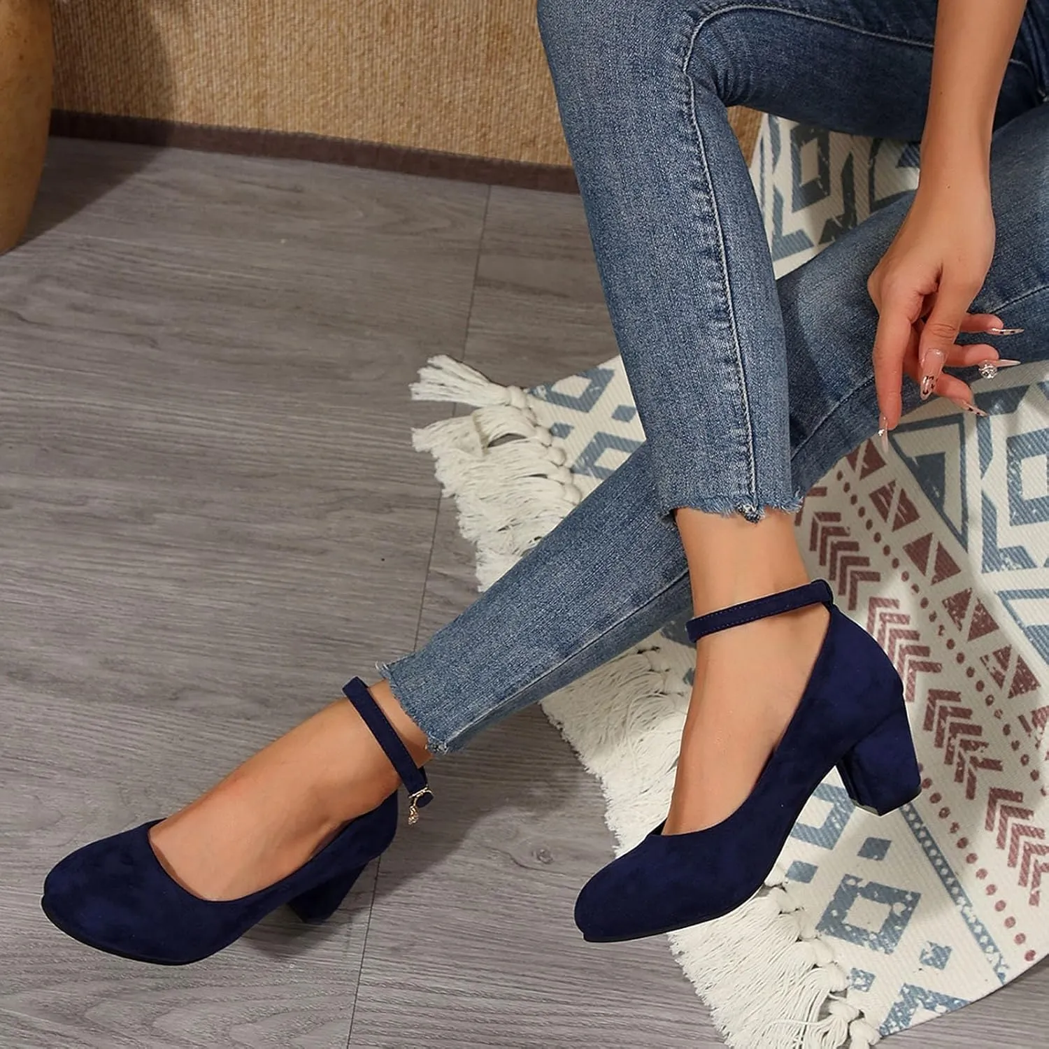 Women's Casual Shoes with Chunky Heel Perfect for Daily Slip On for Comfortable Fit Shoes for Men Casual Walking