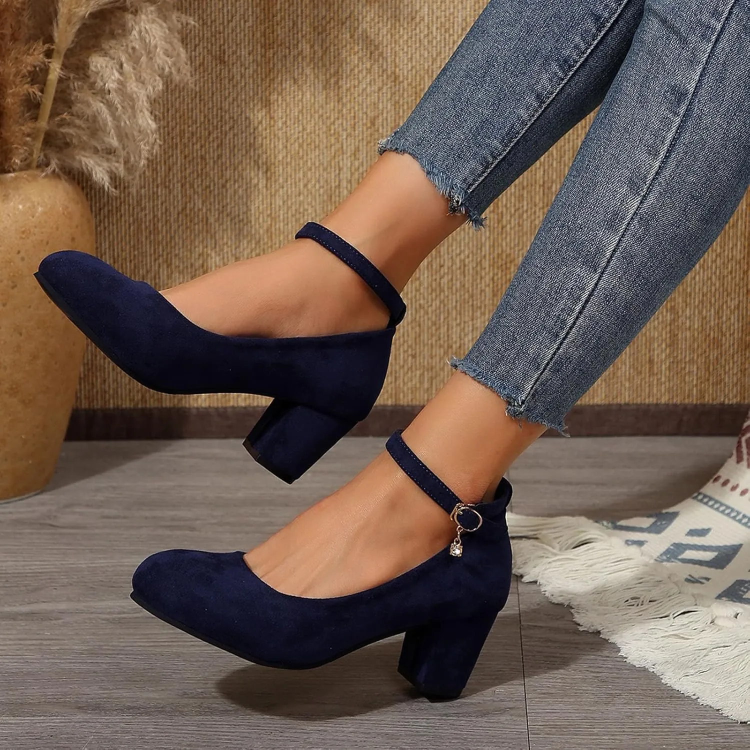 Women's Casual Shoes with Chunky Heel Perfect for Daily Slip On for Comfortable Fit Shoes for Men Casual Walking
