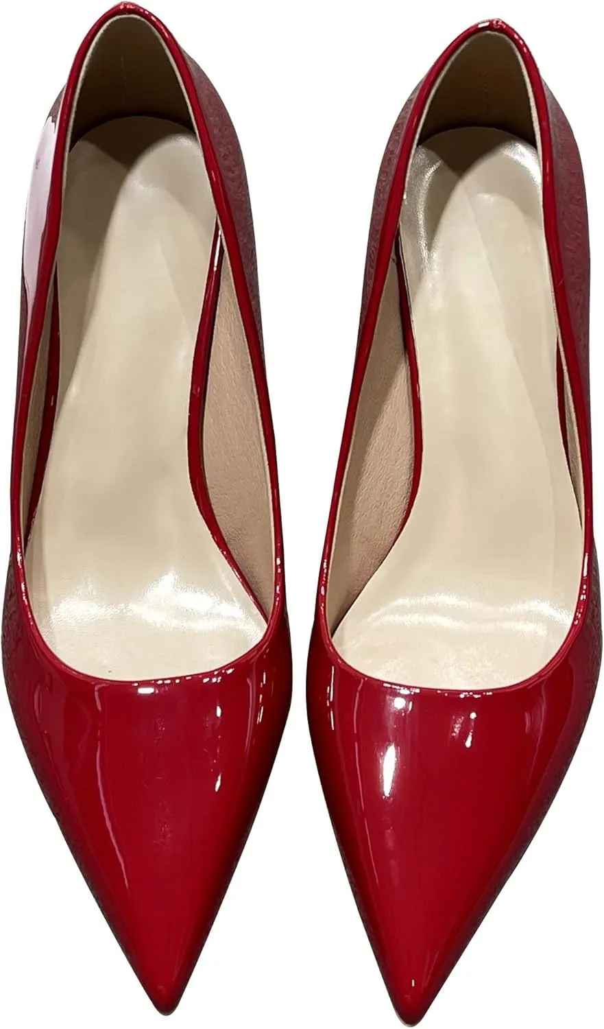 Women's Closed Pointed Toe Chunky Block High Heels Slip On Office Wedding Dress Pumps Shoes for Women 3 Inches