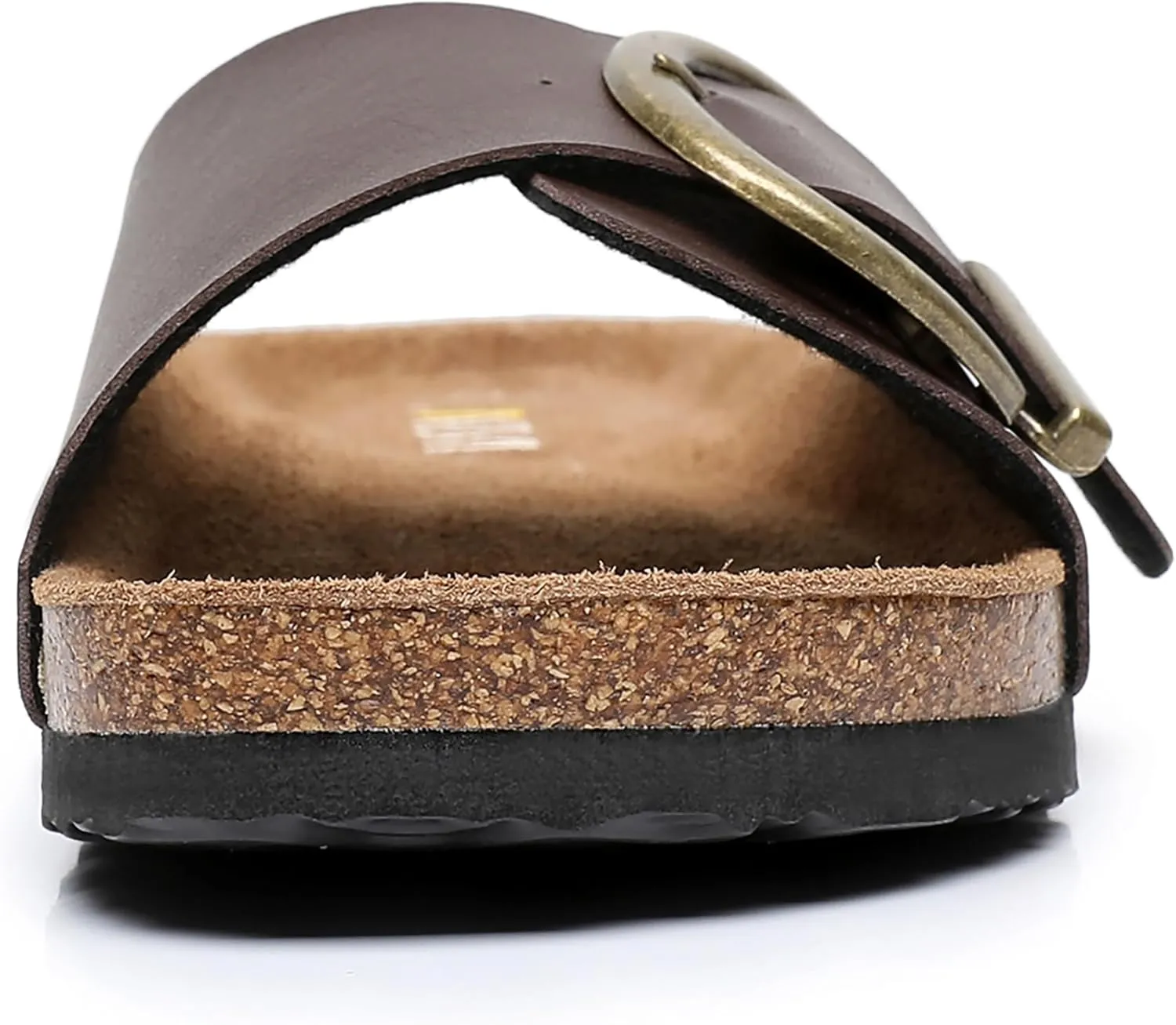 Women's Cork Footbed Sandals Cow Suede Slide Sandals for Women with Adjustable Strap Buckle Open Toe Beach Sandals