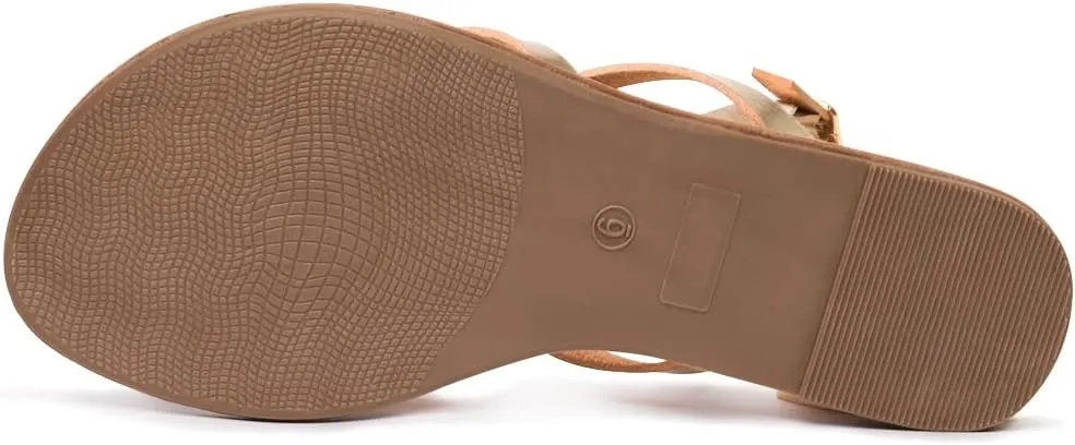Women's Gladiator Flat Sandals Fisherman Strappy Sandals Ankle Strap Sandals