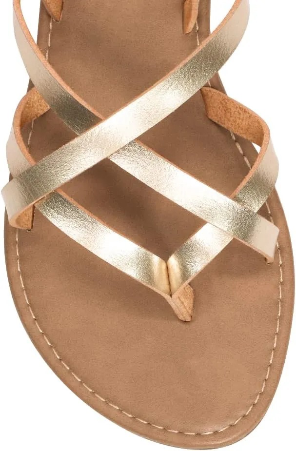 Women's Gladiator Flat Sandals Fisherman Strappy Sandals Ankle Strap Sandals