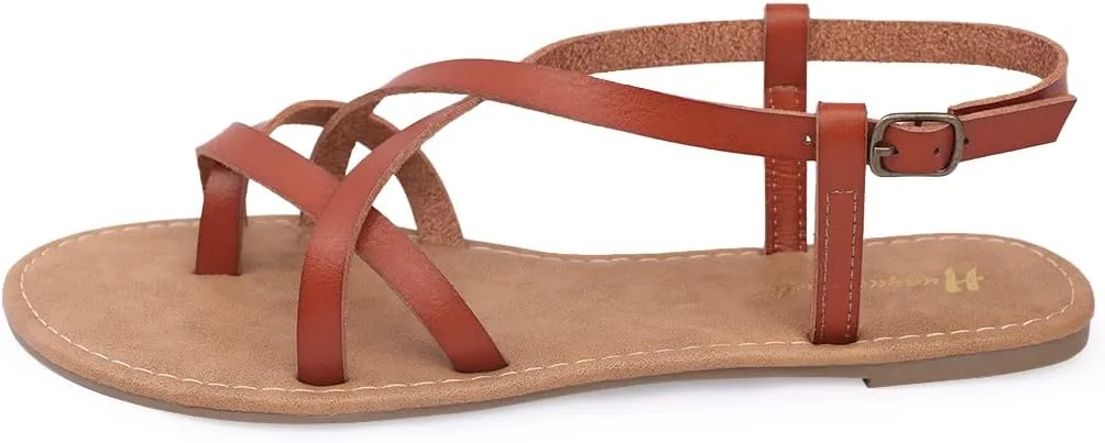 Women's Gladiator Flat Sandals Fisherman Strappy Sandals Ankle Strap Sandals