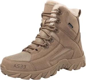 Women's Hiking Boots Waterproof Trekking Camping Trail Boots for Outdoor Men Women Warm Snow Boots Soft Warm Sole Fur Lined