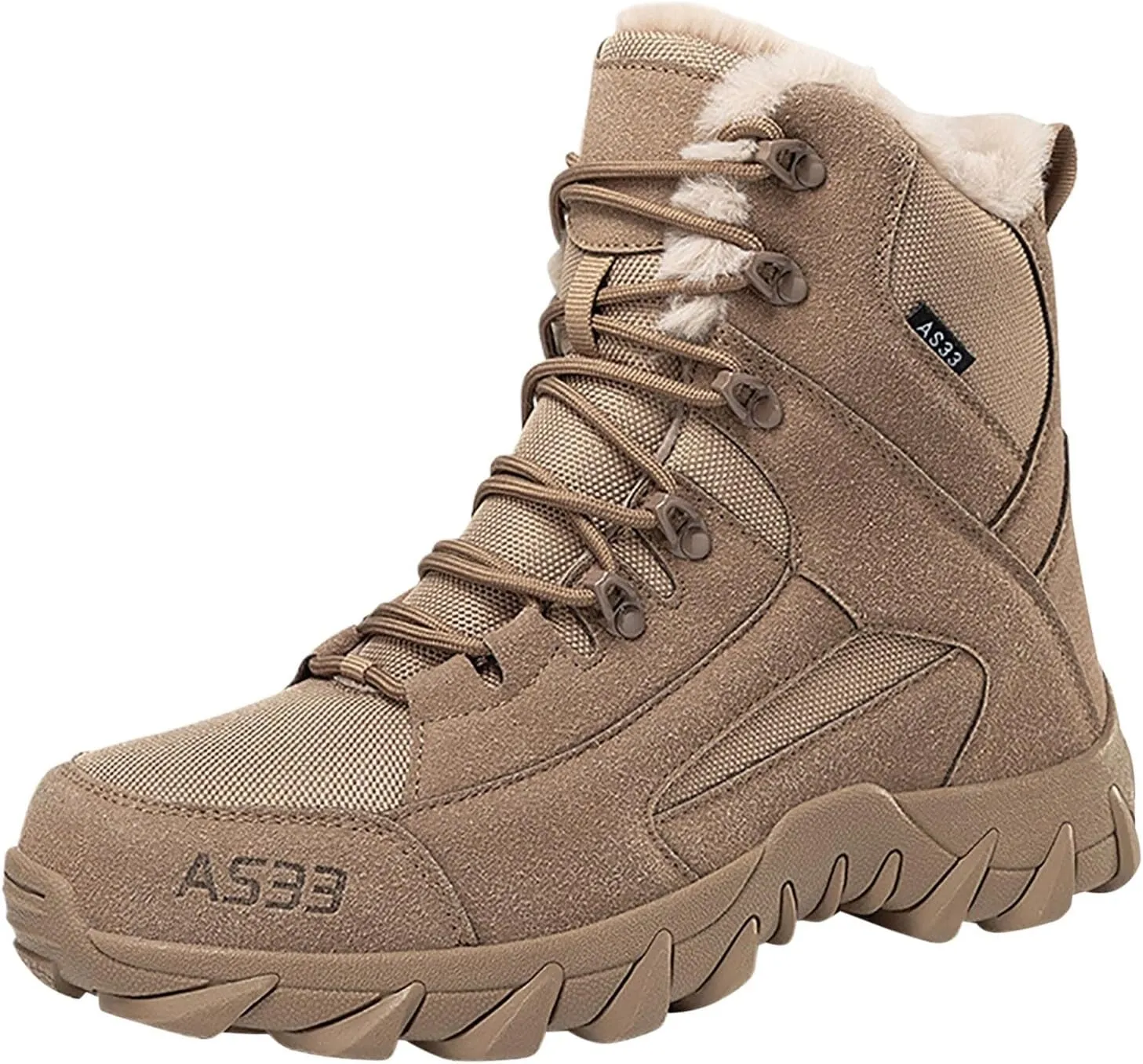 Women's Hiking Boots Waterproof Trekking Camping Trail Boots for Outdoor Men Women Warm Snow Boots Soft Warm Sole Fur Lined